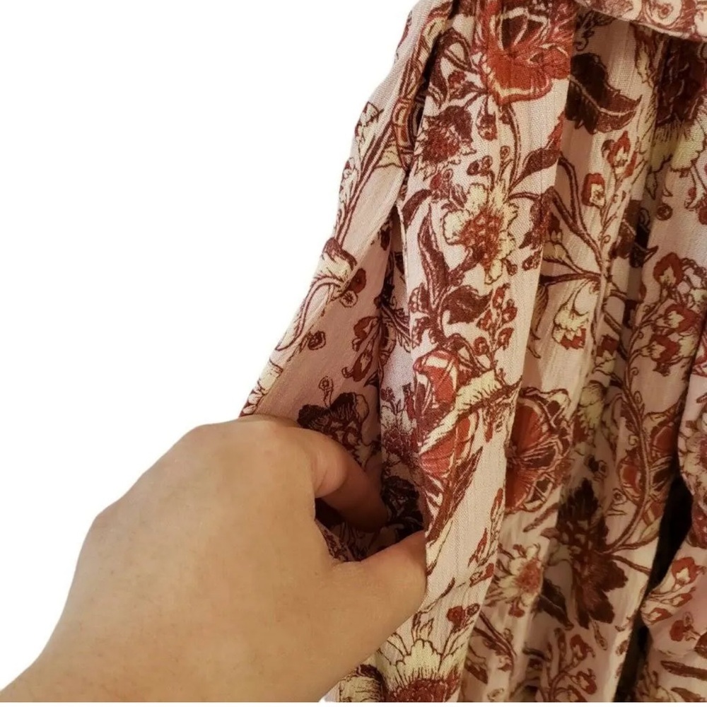NWT Knox Rose Pink Floral Wrap Maxi Dress Boho Cottagecore Size Small - Picture 6 of 12
